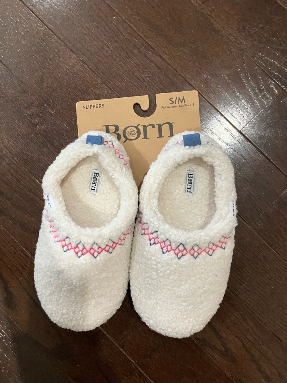 Born Cozy Sherpa Slippers - White